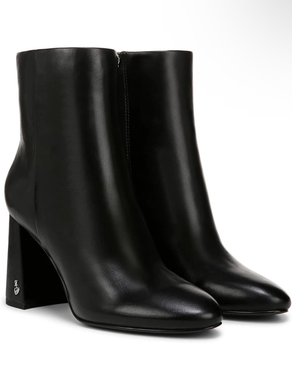 Sam Edelman Women's Daria Block Heel Bootie Boots Black Leather Size 10